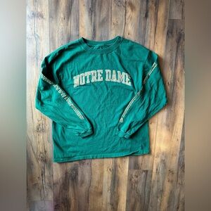 Adidas Notre Dame Fighting Irish Green Long Sleeve Tee Shirt Size M
